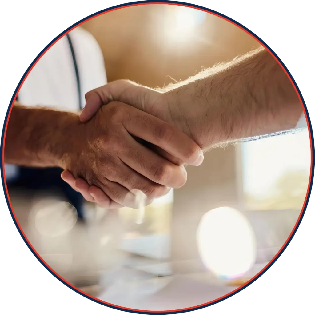 Handshake between handyman and customer