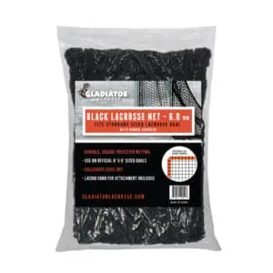 Gladiator Lacrosse® 6.0 mm Black Replacement Net "Round Corners" 6x6x7