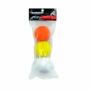 Gladiator Lacrosse® Pack of 3 Official Lacrosse Balls  – Multicolor - Meets NOCSAE Standards, SEI Certified