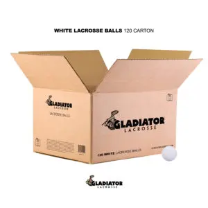 Gladiator Lacrosse® Case Of 120 Official Lacrosse Balls – White - Meets NOCSAE Standards, SEI Certified