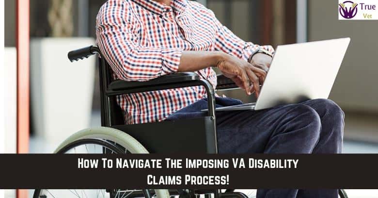 Disability Claims Assistance for Vet Patients Veteran in wheelchair using a laptop for VA disability claims assistance.