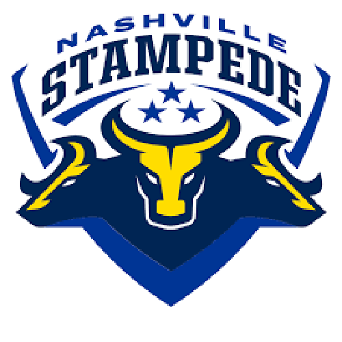 Nashville Stampede hockey team logo with bull head and stars.