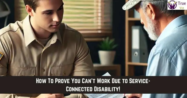 Veteran discussing service-connected disability claim Veteran consulting with a VA disability expert about service-connected disability.