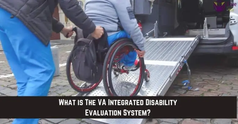 Medical transport wheelchair with a veteran entering a vehicle. Veteran in wheelchair entering vehicle for VA disability evaluation.