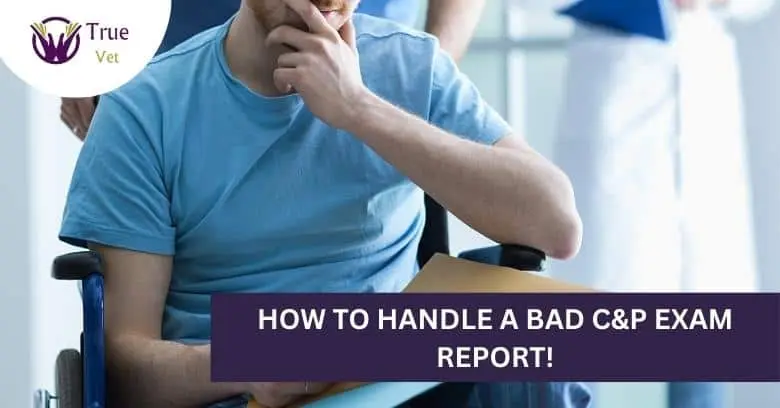 Veteran contemplating during a C&P exam report.