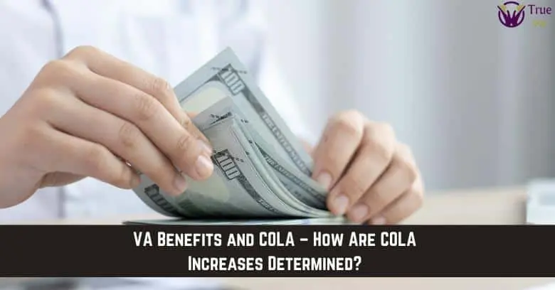 VA Benefits and COLA – How Are COLA Increases Determined? Person counting US dollar bills, discussing VA benefits and COLA increases.