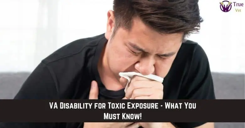 VA disability and toxic exposure awareness Veteran experiencing symptoms of toxic exposure and VA disability issues.