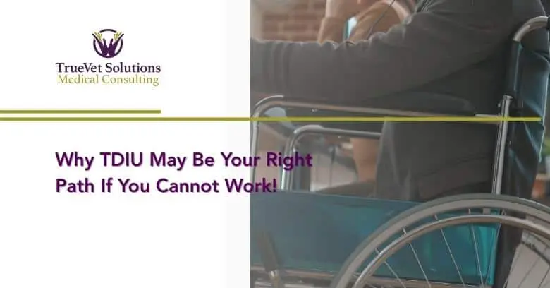 Wheelchair user at VA clinic for disability claims and C&P exam prep.