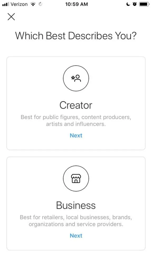 How to Create a Business Account on Instagram - switch