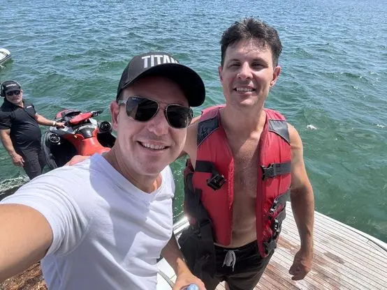 Out on the water during a Titans mastermind retreat