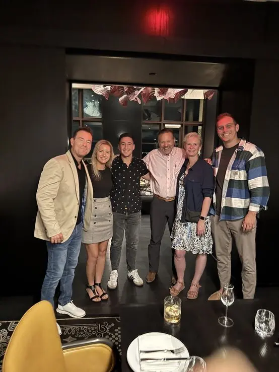 Dinner with the group after a full day of sessions