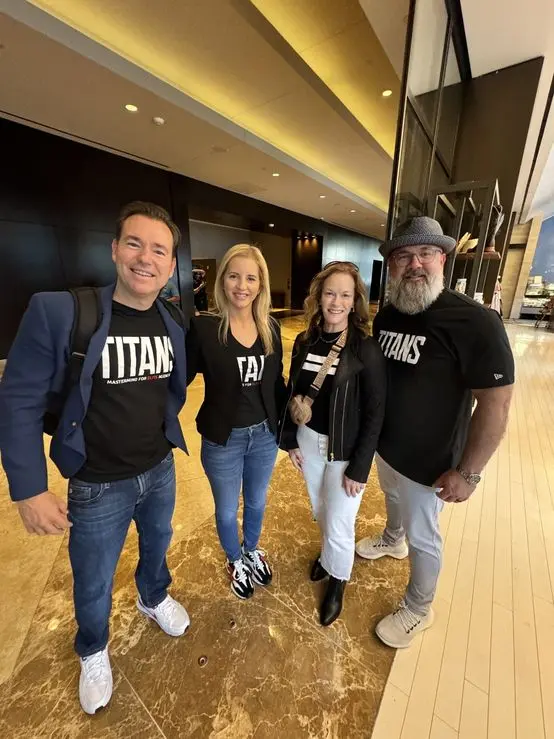Titans shirts on, headed into a mastermind day