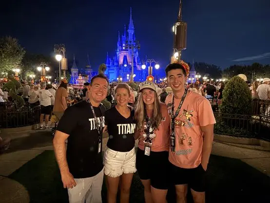 At the Titans mastermind Disney trip with Josh Nelson and the team