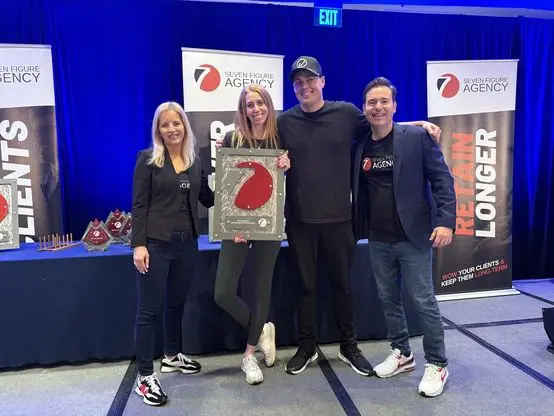 With Josh and Yesenia Nelson after picking up the plaque