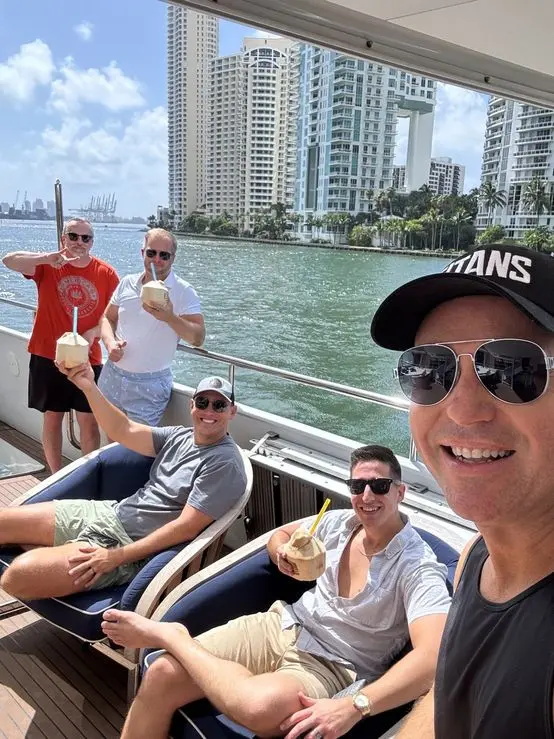 On the water with the Titans group in Miami