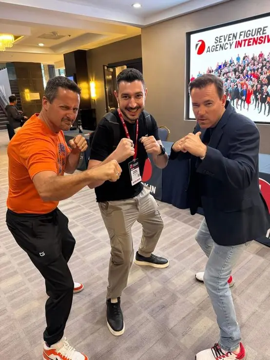 Squaring up with members at the Seven Figure Agency Intensive