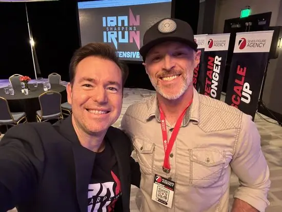 Josh Crouch with Josh Nelson at the Seven Figure Agency Iron Sharpens Iron Intensive