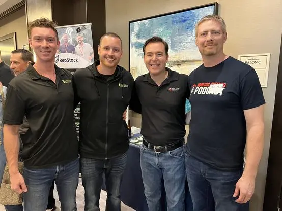 With the Lawnline team and Josh Nelson between sessions