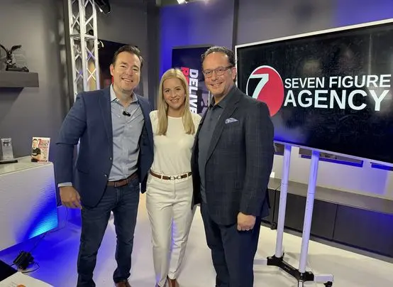 At the Seven Figure Agency studio with Josh and Yesenia