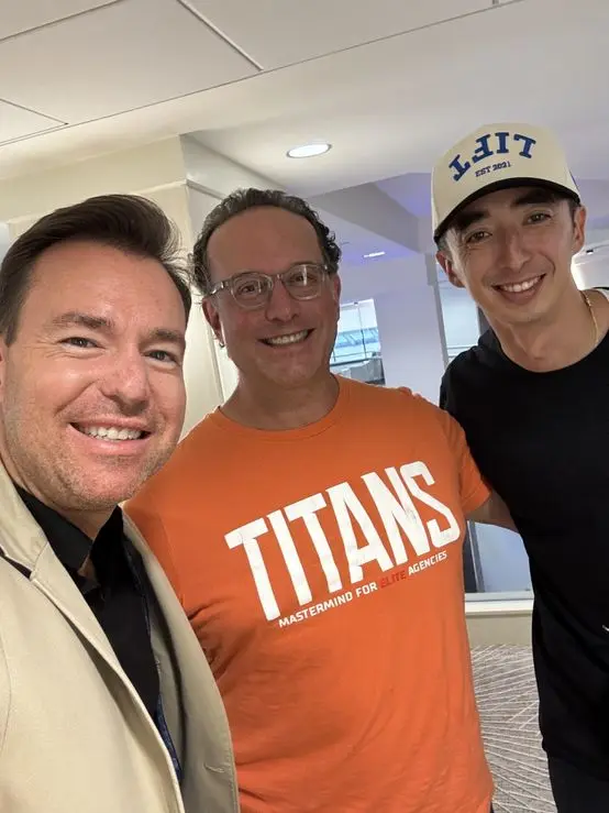 With Josh Nelson and a fellow Titans mastermind member