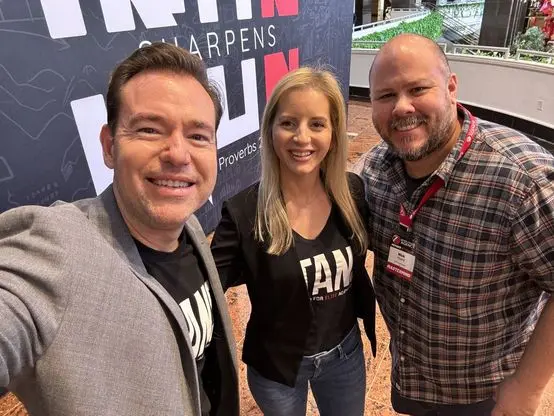 Titans shirts on with Josh and Yesenia Nelson at the intensive