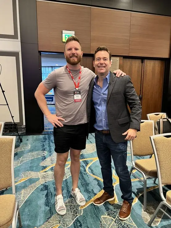 Austin Houser with Josh Nelson at a Seven Figure Agency Mastermind event