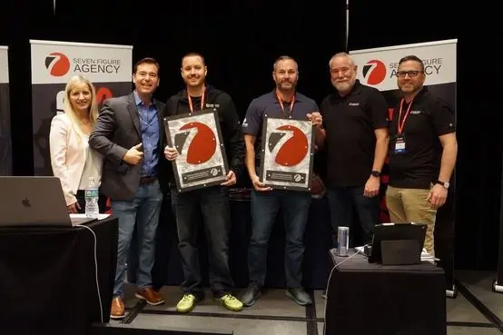 Lawnline Marketing honored on stage at the annual awards