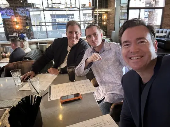Catching up with members over lunch