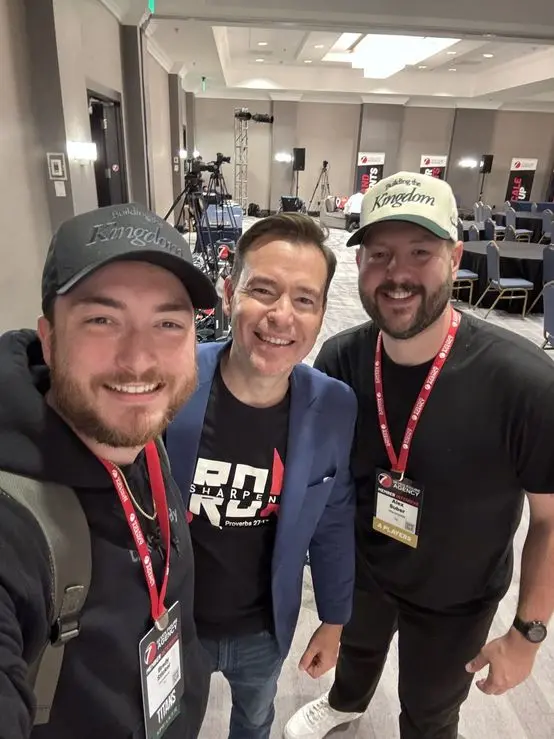 Brady Sticker with Josh Nelson and Alex Suber at a member intensive