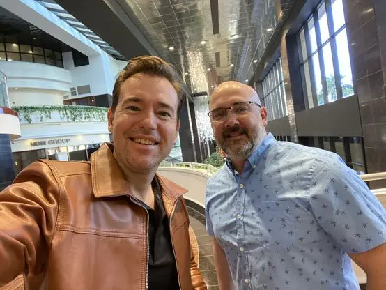 Running into Josh Nelson between sessions