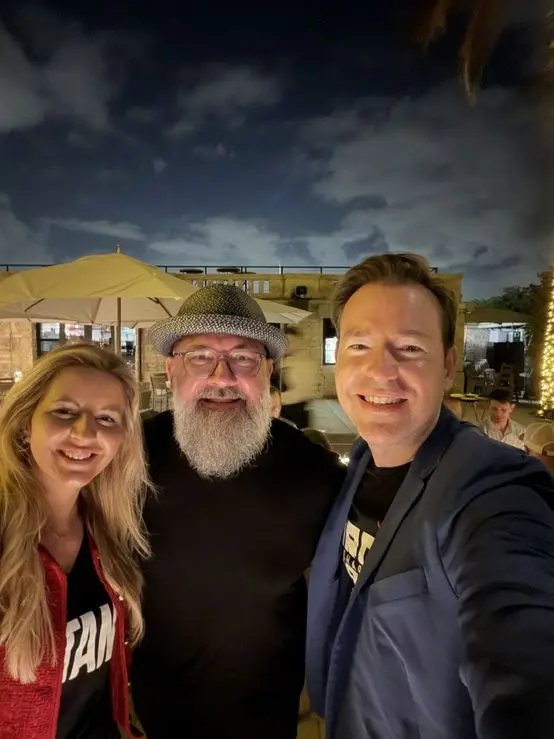 Rooftop catch up after a long day of sessions