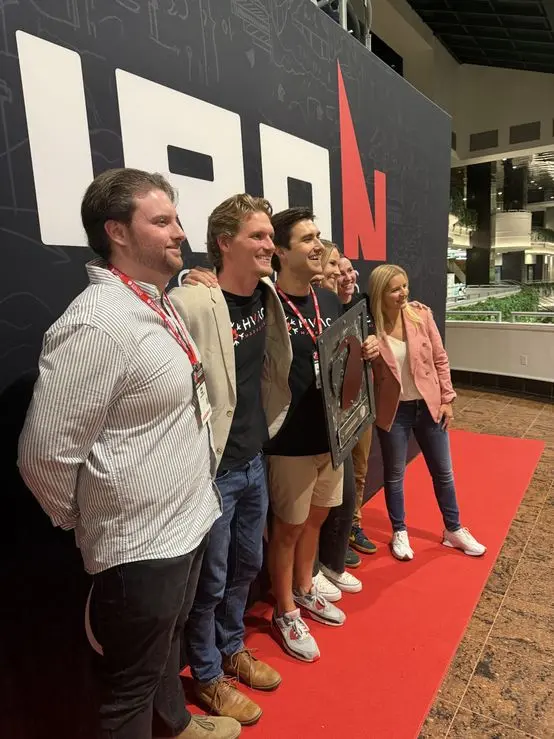 The team on the red carpet with their Seven Figure Agency award