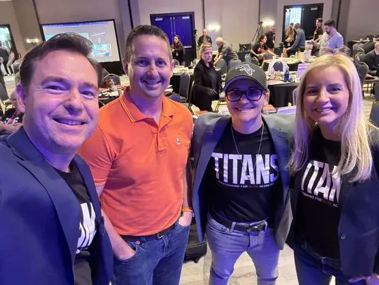 Matt with fellow Titans members before a mastermind session