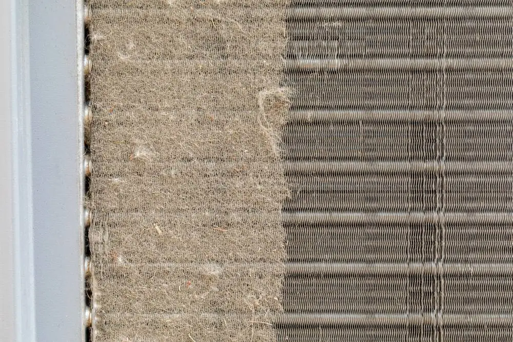 Dirty and cleaned coil condenser