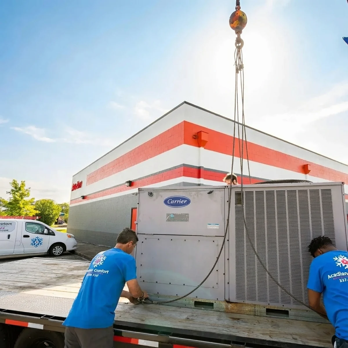 Professional HVAC installation by Acadiana team