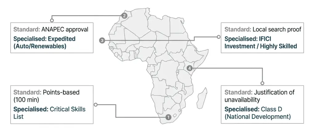 Comparative Work Authorisation Pathways