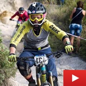 LASIK eye surgery patient Fay, a mountain biker and triathlete, Video testimonial thumbnail.