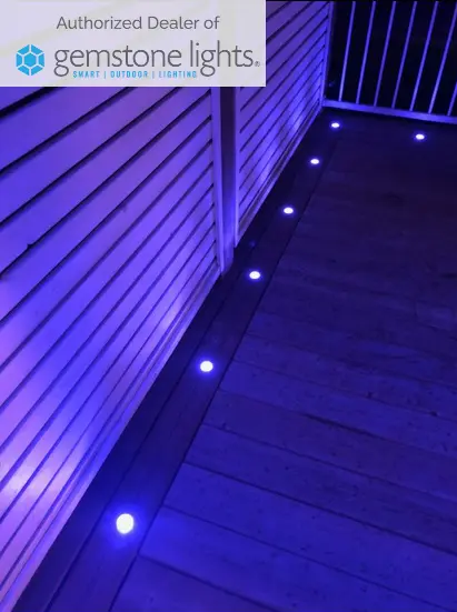 color changing deck lights turned blue