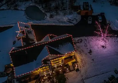 candy cane colored lights in ballston lake ny