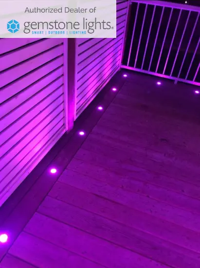 color changing deck lights turned purple