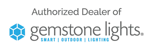 gemstone lights logo with authorized dealer on it