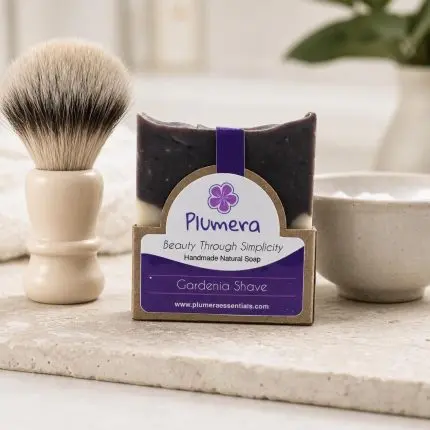 Gardenia Shave handmade soap by Plumera Essentials
