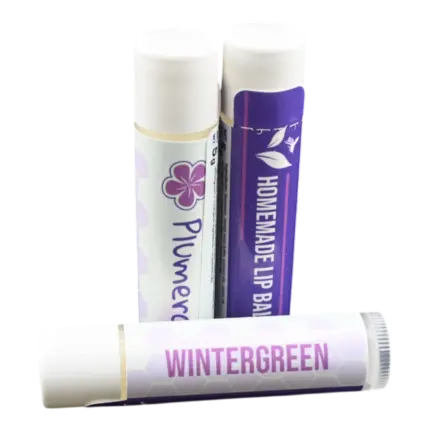 Wintergreen natural lip balm trio from Plumera Essentials