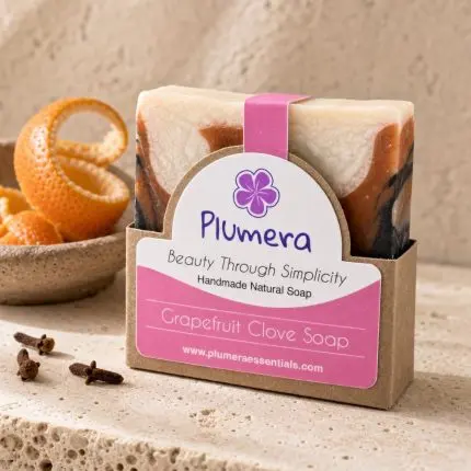 Grapefruit Clove natural soap by Plumera Essentials