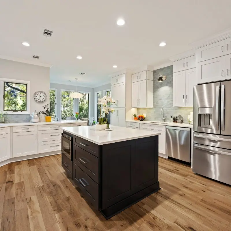 two toned kitchen remodel
