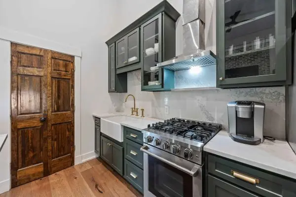 Custom Green Cabinetry