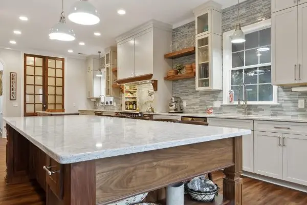 Custom kitchen remodel with large island