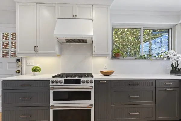 Custom beaded kitchen cabinets