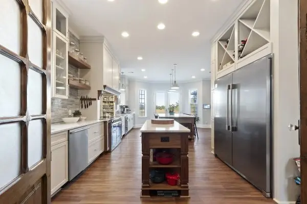 custom kitchen remodel with two islands in richmond hill, ga