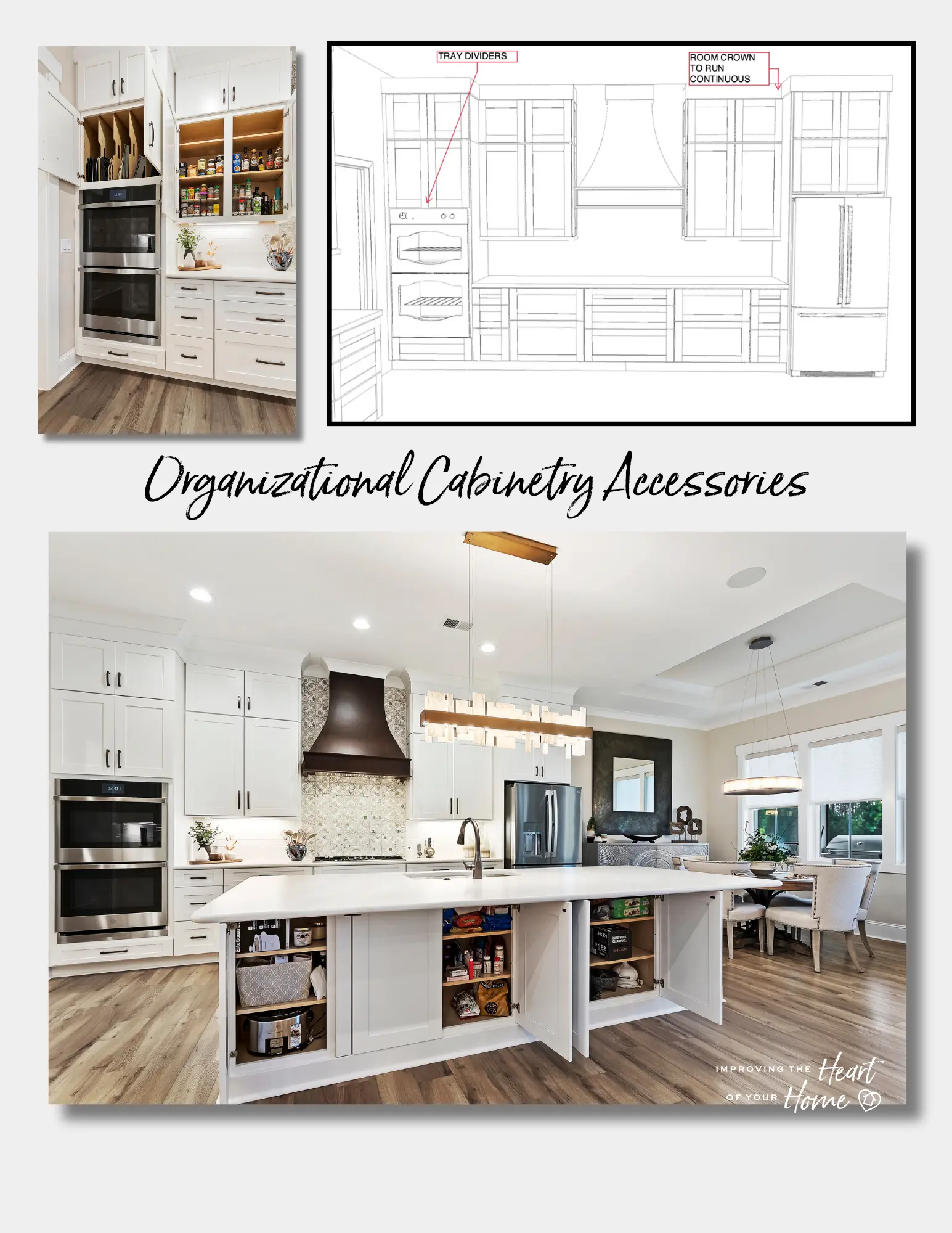 custom organizational kitchen cabinetry accessories